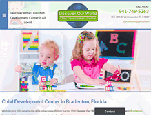 Tablet Screenshot of discoverourworldchildcare.com